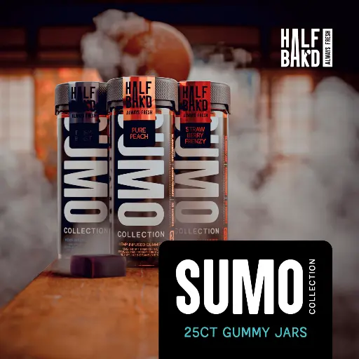 [Q-4814-08] Half Bak'd D9 SUMO  Gummies Jar 25CT (Berry Blast)