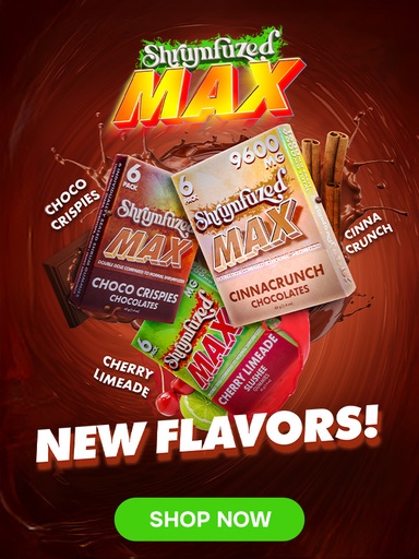 [Q-4828-02] Dazed Shrumfuzed MAX 6PK Gummies 9600mg 5ct Display (Mango)