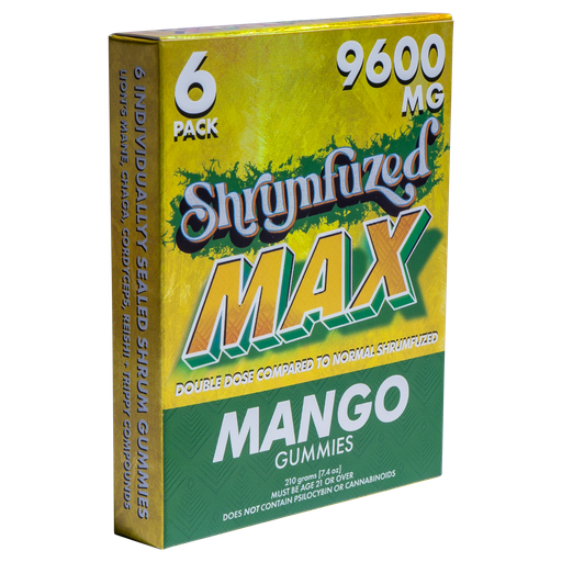 [Q-4828-02] Shrumfuzed MAX 6PK Gummies 9600mg 5ct Display (Mango)