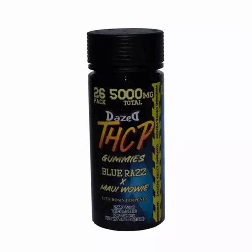 [Q-4830-02] Dazed THCP Gummy Jar 26PK 193MG each 5000MG (Strawberry)