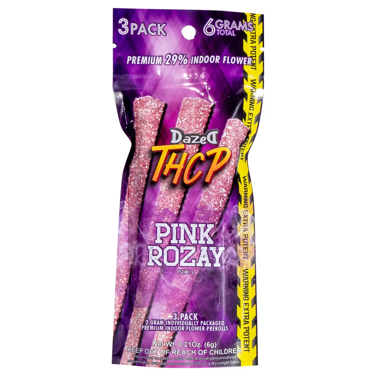 [Q-4834-01] Dazed PreRoll 3PK 2G (Total 6G) THC-P 8CT A Box (Pink Rozay)