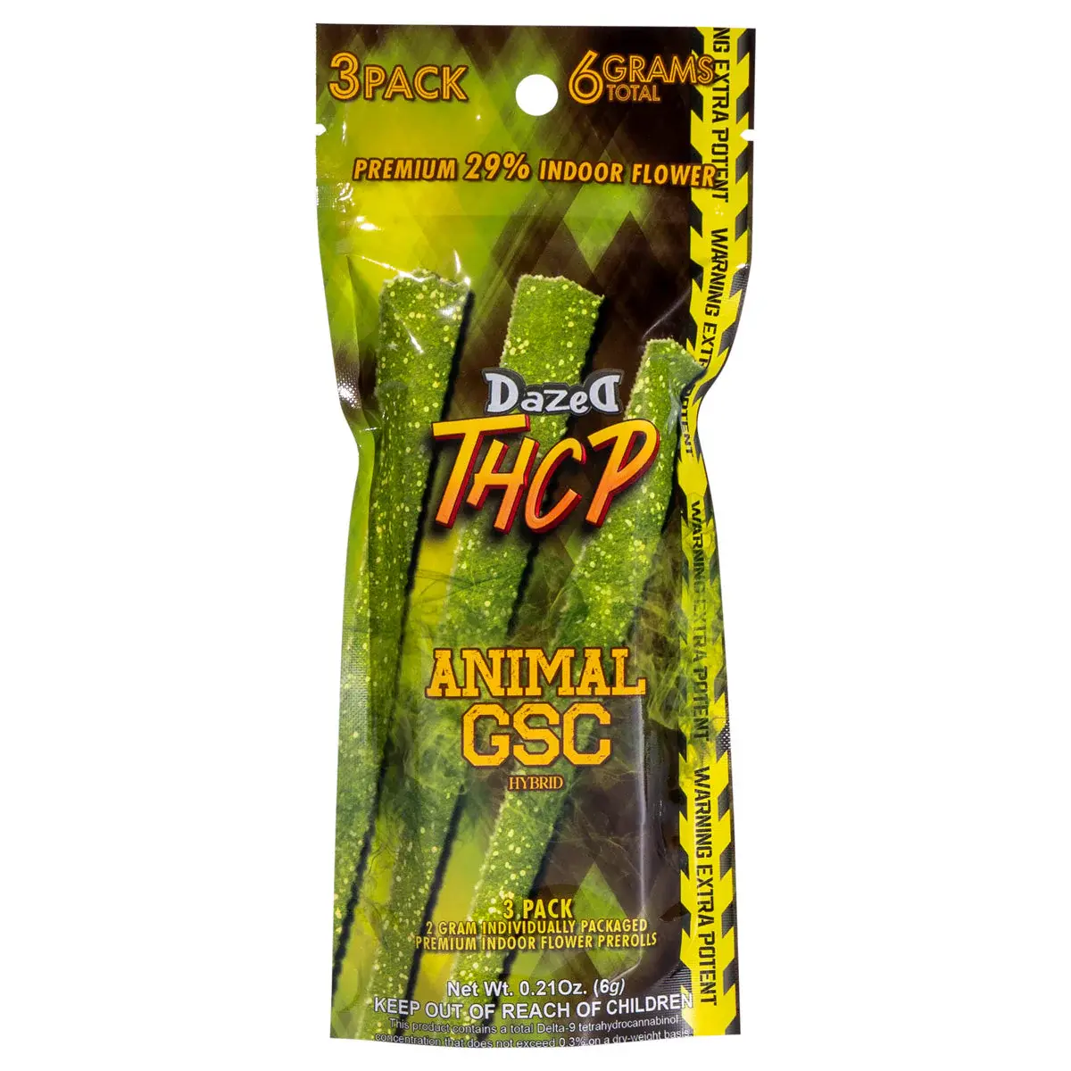 [Q-4834-03] Dazed PreRoll 3PK 2G (Total 6G) THC-P 8CT A Box (Animal CSC)