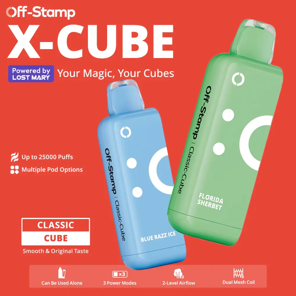 [T-1295-05] OFF STAMP X-CUBE 25K DISPOSABLE KIT 18ML 5PK (ROCKET FREEZE)