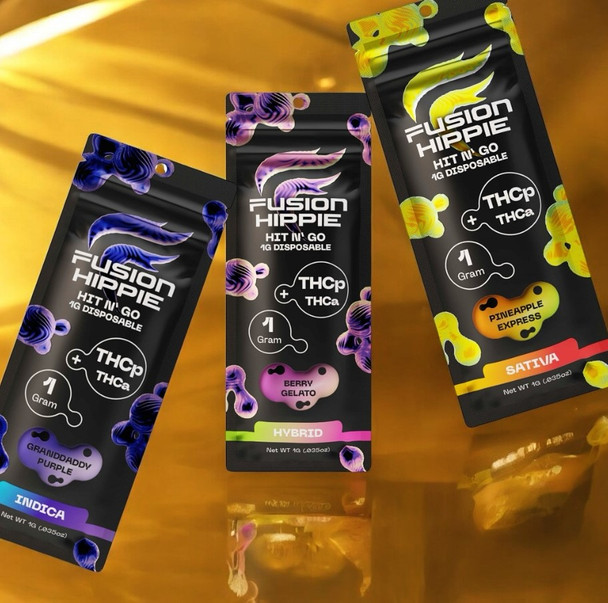 Fusion Hippie 1Gram Disposable THC-P THC-A 30Ct 3 Flavor Mix