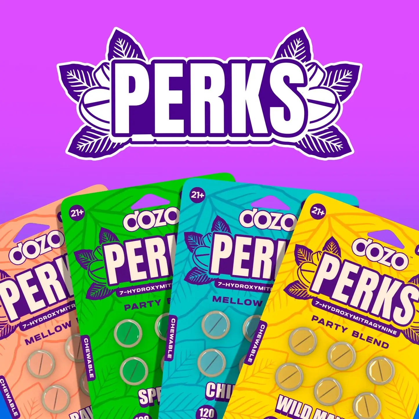 [Q-4787-06] DOZO PERKS 6CT 120MG 7-HYDROXYMITRAGYNINE (NATURAL)