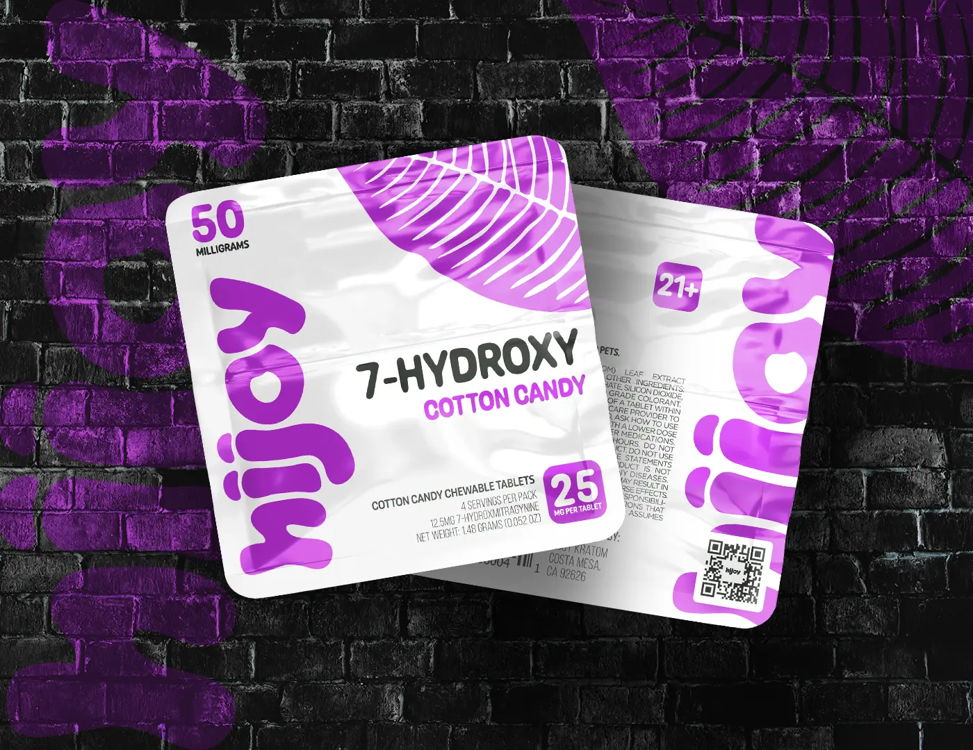 [T-1327-01] Hijoy 7-Hydroxy 40mg 2cap 20ct (Cotton Candy)