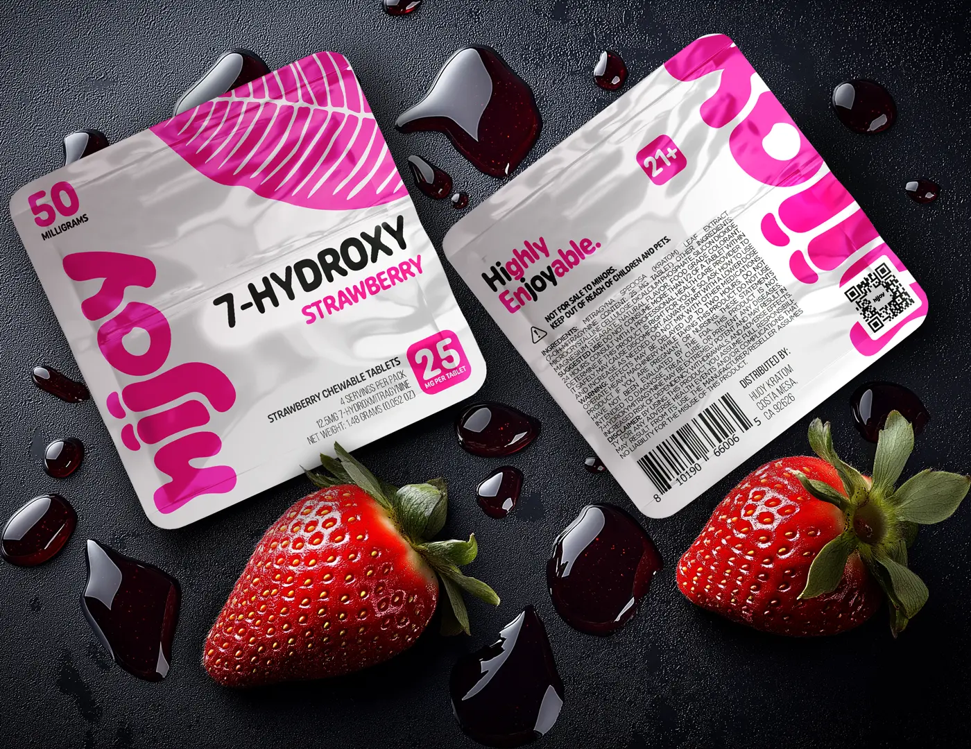 [T-1327-02] Hijoy 7-Hydroxy 40mg 2cap 20ct (Strawberry)