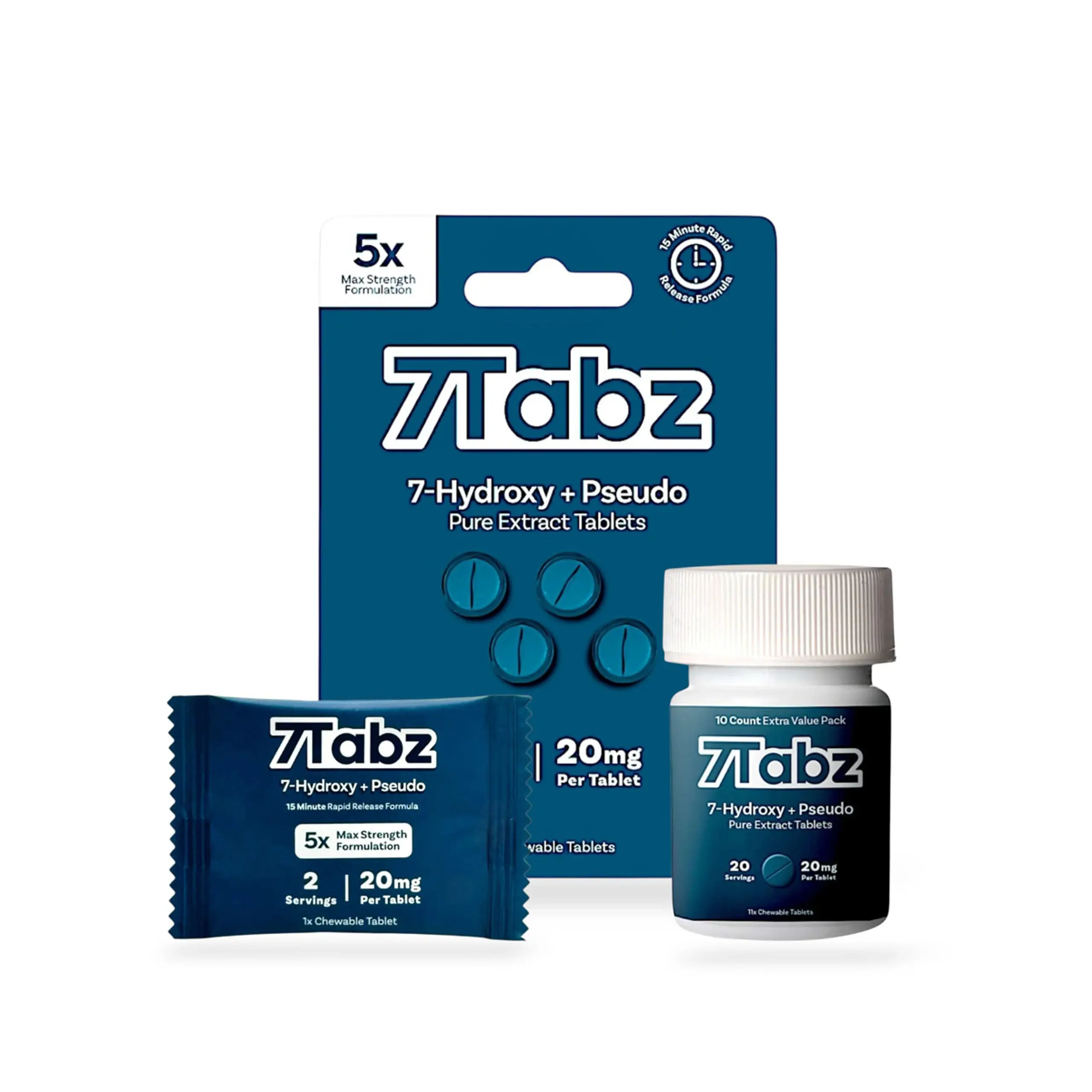 [Q-1197-06] 7TABZ 7-HYDROXY+PSEUDO PURE EXTRACT TABLETS (Berry 1CT/40PK)