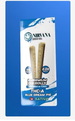 [T-1334-04] NIRVANA 2G EXOTIC THC-A PRE-ROLL 5CT (KINGS STASH)
