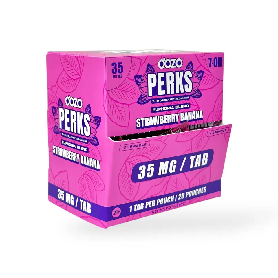 [T-1335-02] DOZO PERKS 1CT 35MG 7-HYDROXYMITRAGYNINE (STRAWBERRY BANANA | EUPHORIA BLEND)