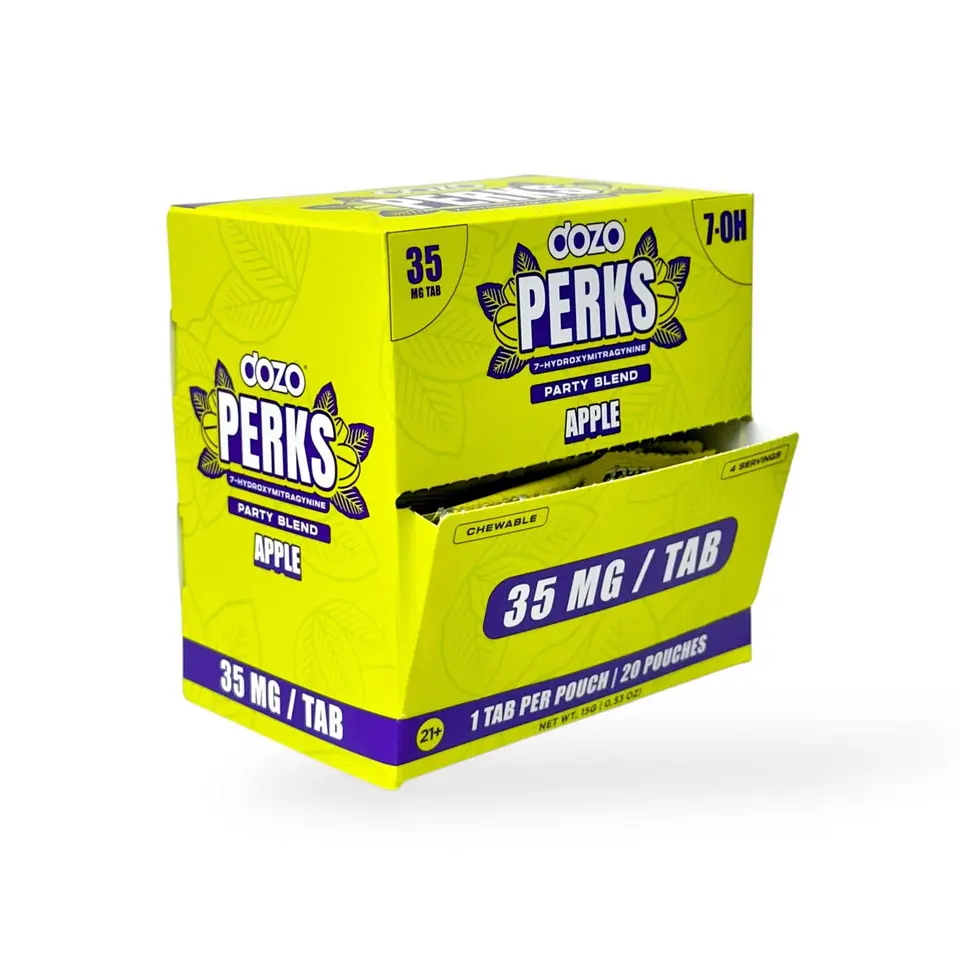[T-1335-03] DOZO PERKS 1CT 35MG 7-HYDROXYMITRAGYNINE (APPLE | PARTY BLEND)