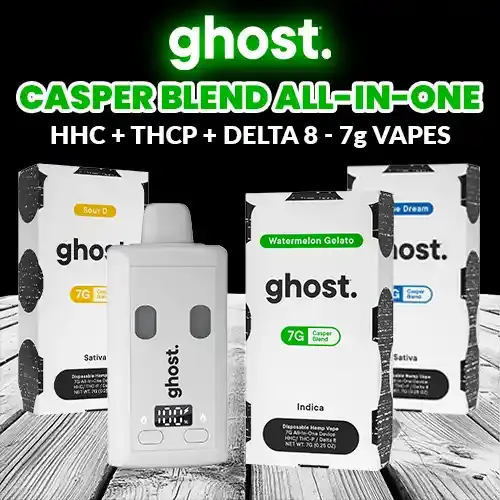 [T-1347-05] ghost Casper Blend 7g Disposable (Watermelon Gelato)