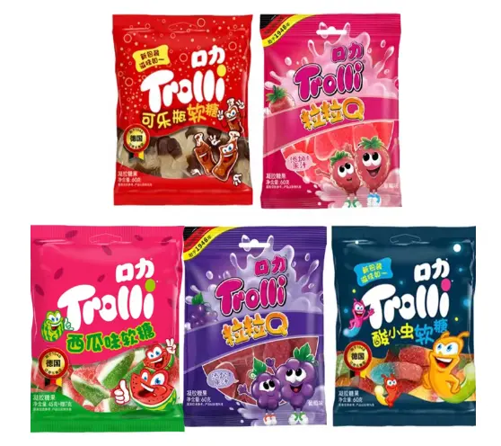 [Q-4953-02] Exotic Trolli Gelatin Candy 10PK (Mouthpiece Q Strawberry)
