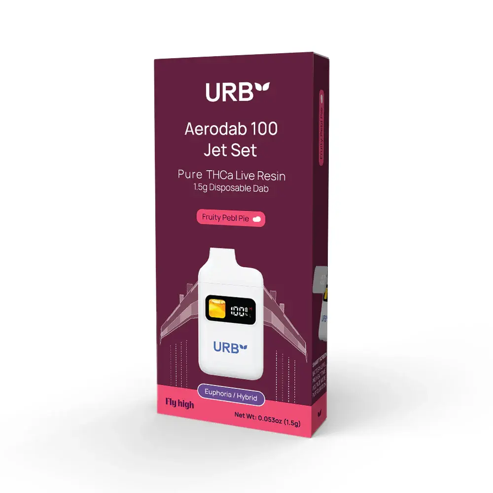 [T-1355-02] URB Aerodab 100 Jet Set 6ct 1.5g Disposable (Fruity Pebl Pie (Hybrid))