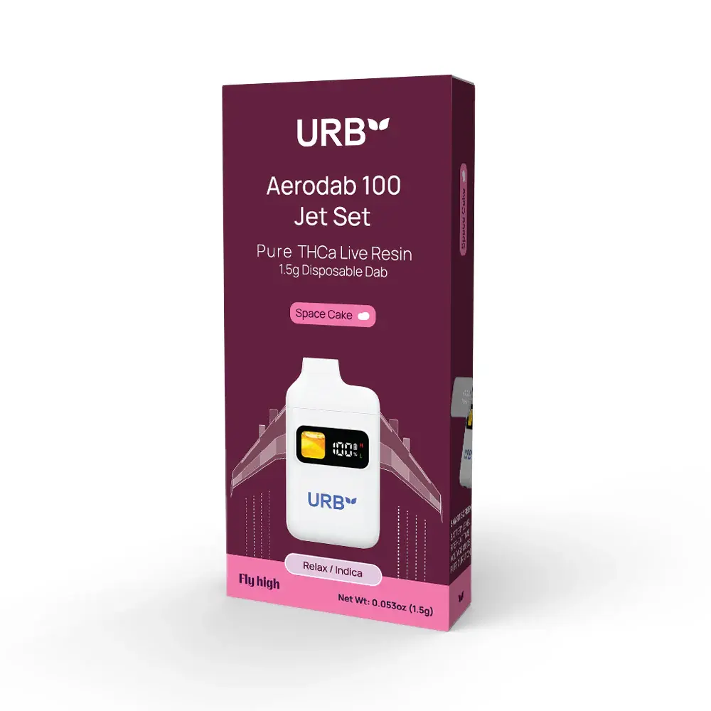 [T-1355-03] Aerodab 100 Jet Set 6ct 1.5g Disposable (Space Cake (Indica))