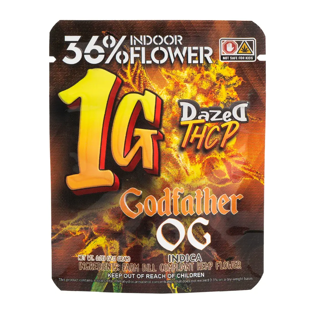 [T-1356-01] Dazed THCP Flower 24ct 1g (Godfather OG (Indica))