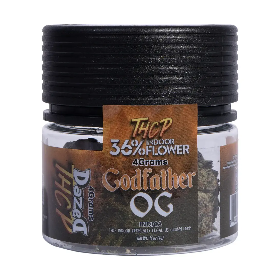 [T-1357-03] Dazed THCP Flower 5ct 4g jar (Godfather OG (Indica))