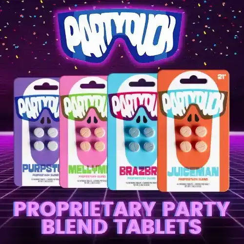[T-1370-02] PartyDuck Proprietary Blend 4ct 10 PK a box  (Melly Mel-Strawberry)