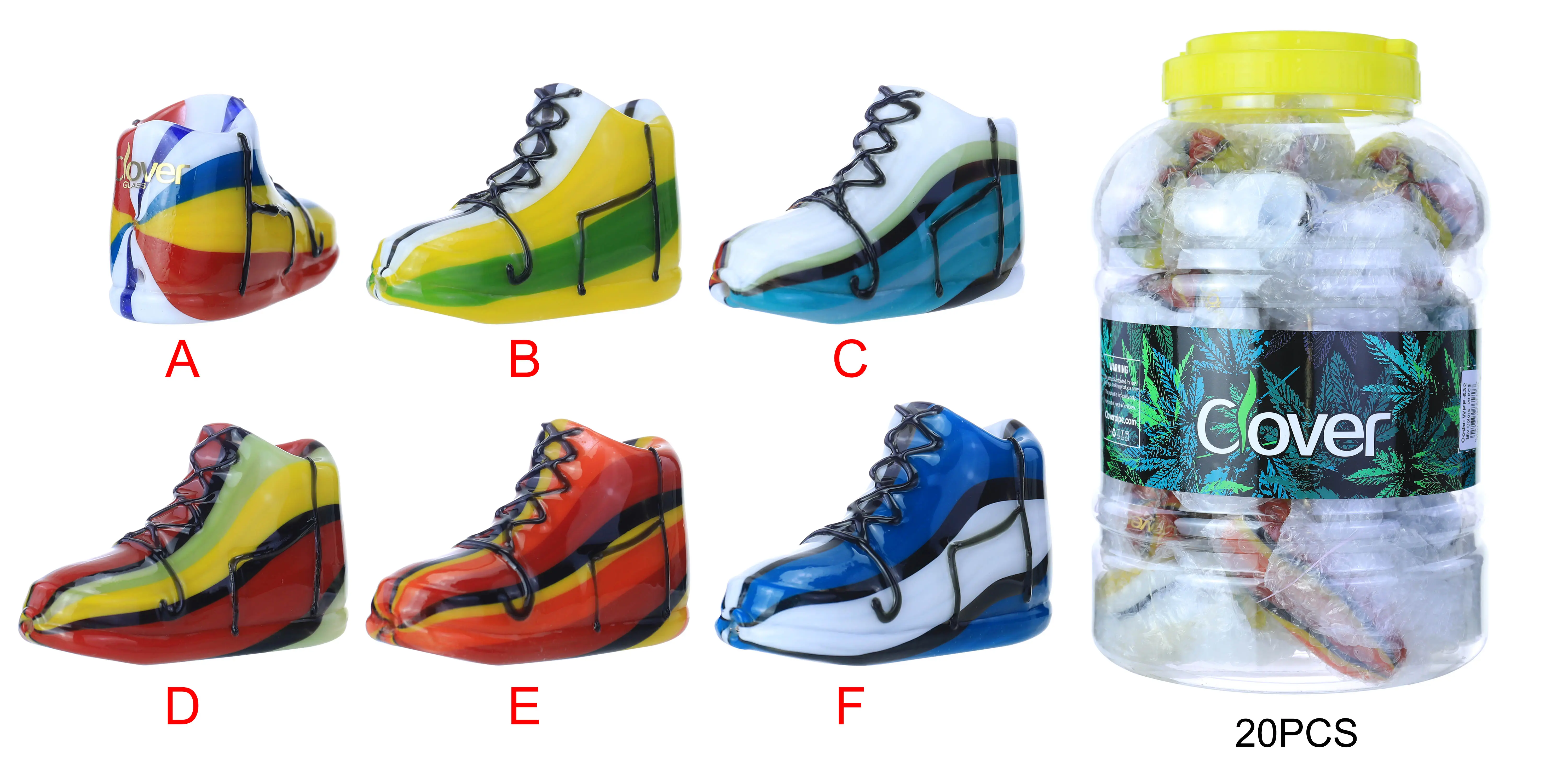 [T-1375-06] CLOVER HAND PIPE AMERICAN COLOR ROD 6PK DISPLAY (4Inch WPF-632)