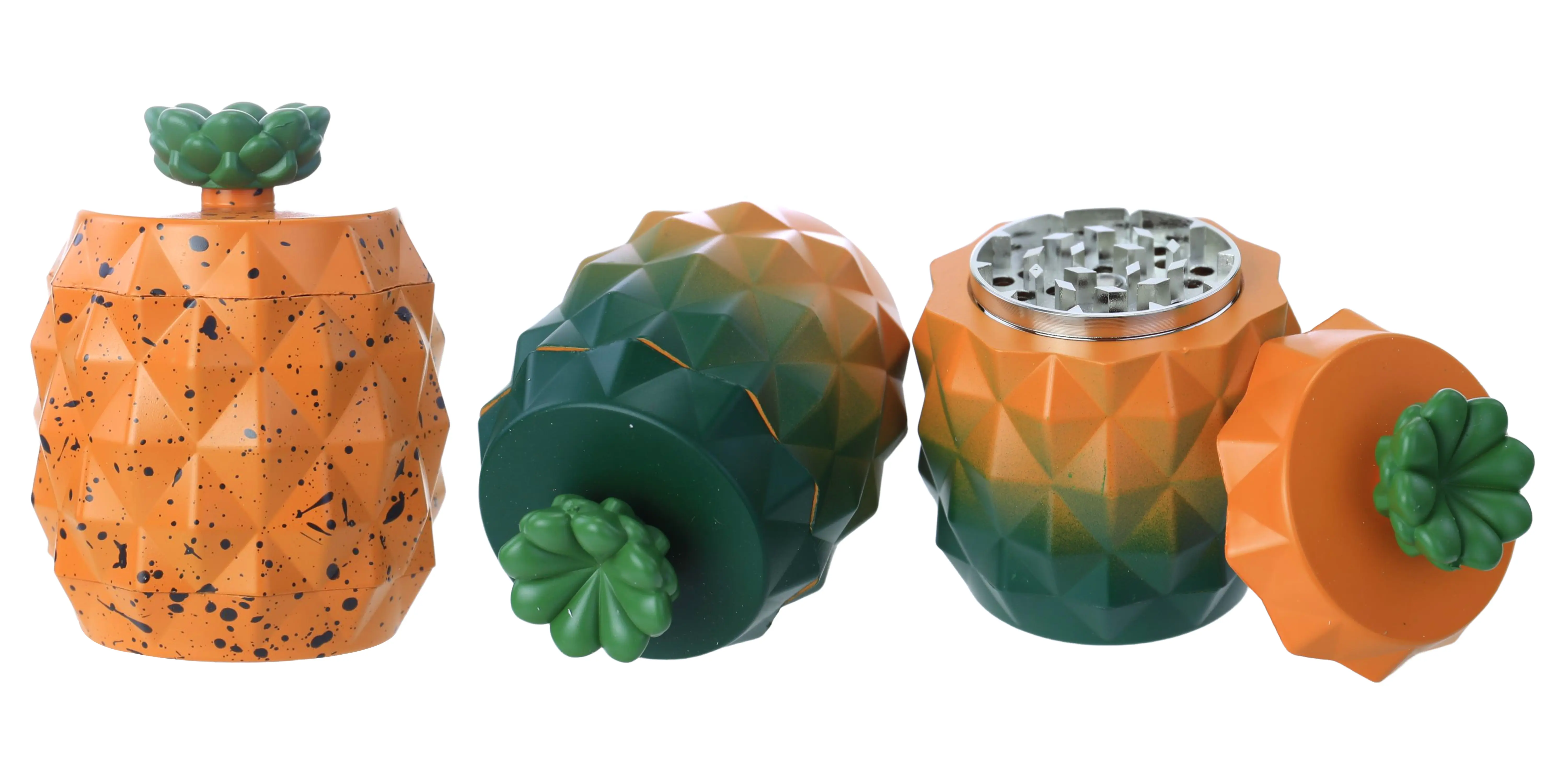 [T-1389-04] Clover Grinder Zinc Alloy  4 Part 6PC Display (GX-2473 65*84MM)