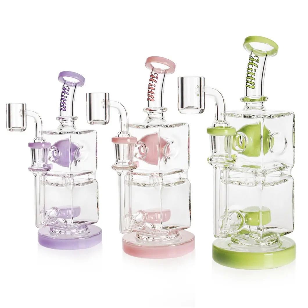 [T-1391-02] Hittn Glass Water Pipe 14mm Quartz Banger Glass DAB Rig  (HIT133)