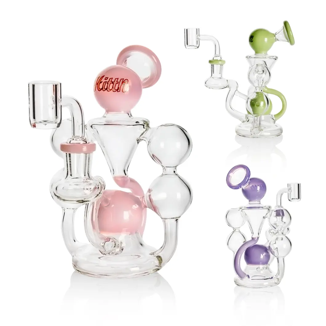 [T-1391-04] Hittn Glass Water Pipe 14mm Quartz Banger Glass DAB Rig  (HIT136)