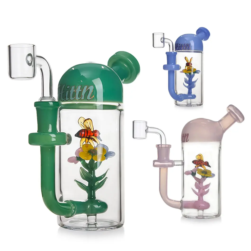 [T-1390-14]  Hittn Glass Stylish Water Pipe (HIT105)