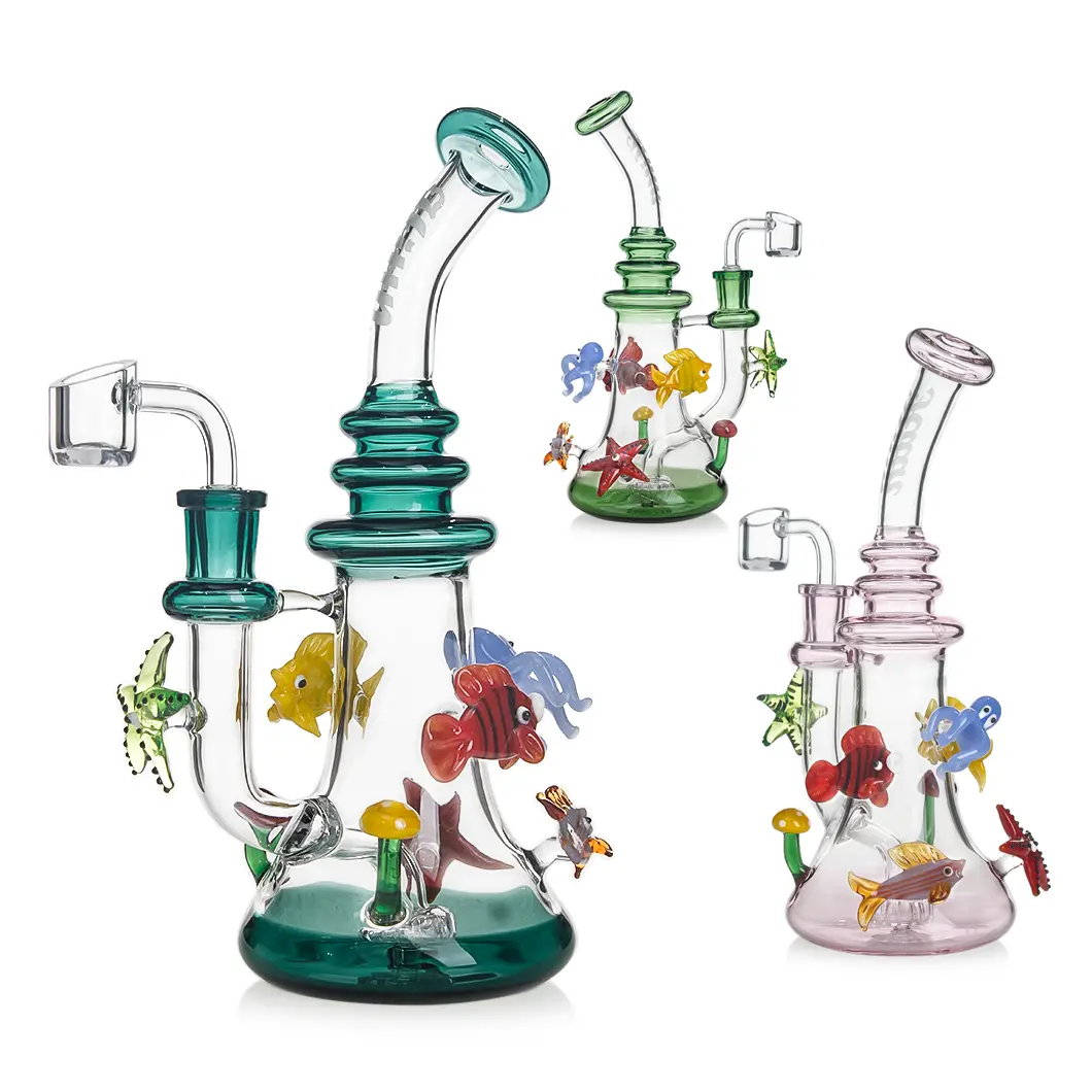 [T-1390-15]  Hittn Glass Stylish Water Pipe (HIT25)