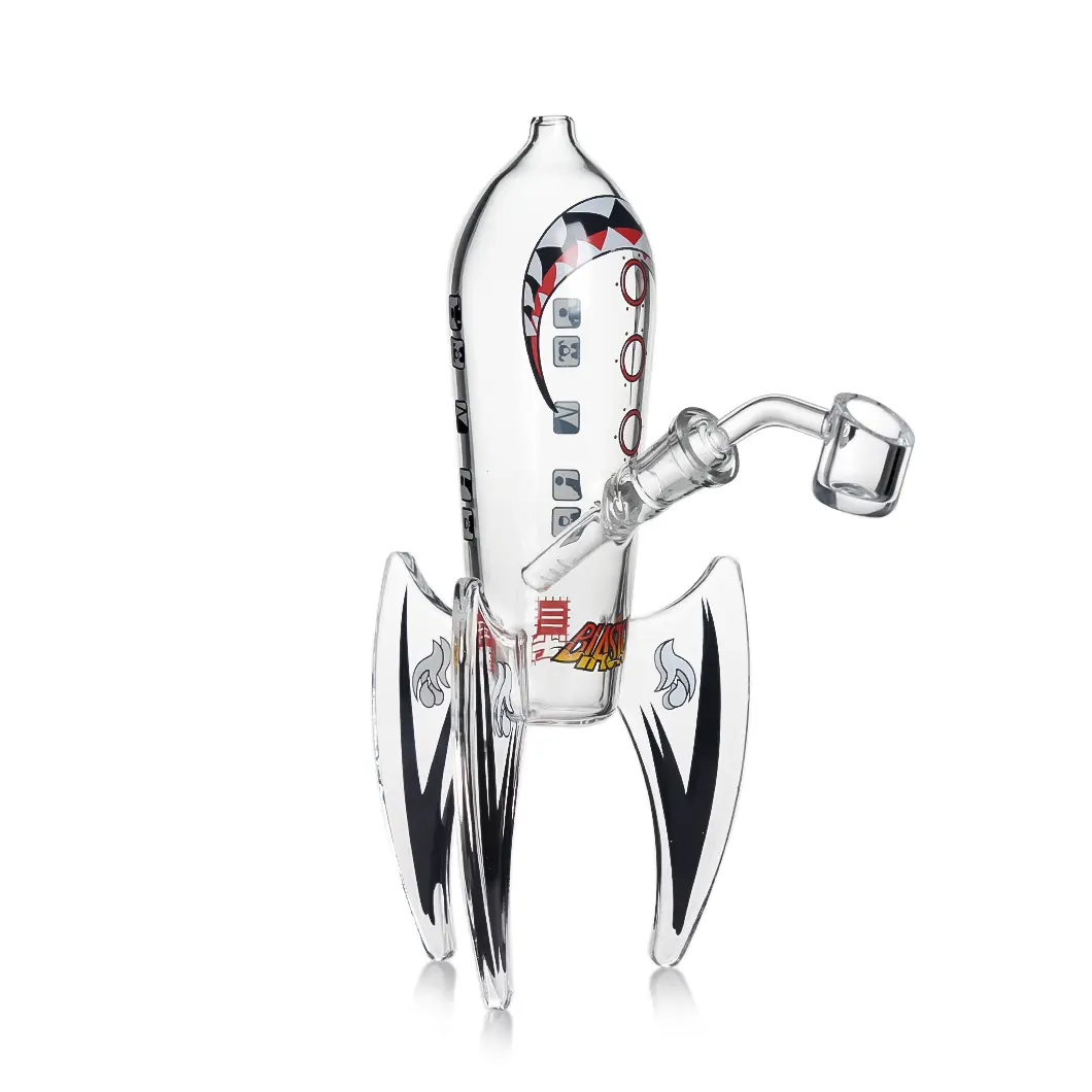 [T-1390-18]  Hittn Glass Stylish Water Pipe (D37)