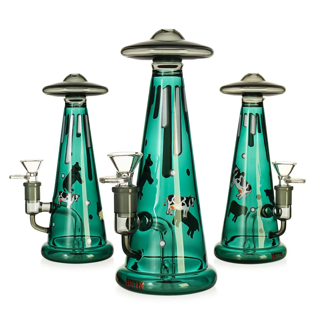 [T-1390-25]  Hittn Glass Stylish Water Pipe (HIT173)