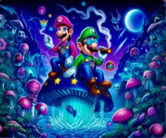 [T-1401-06] Rolling Tray18*14*1.5cm (Mario)