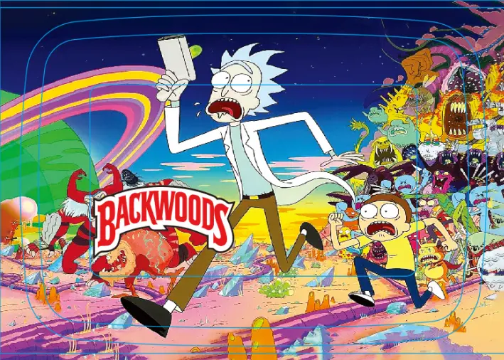 [T-1401-07] Rolling Tray18*14*1.5cm (RICK & MORTY 1)