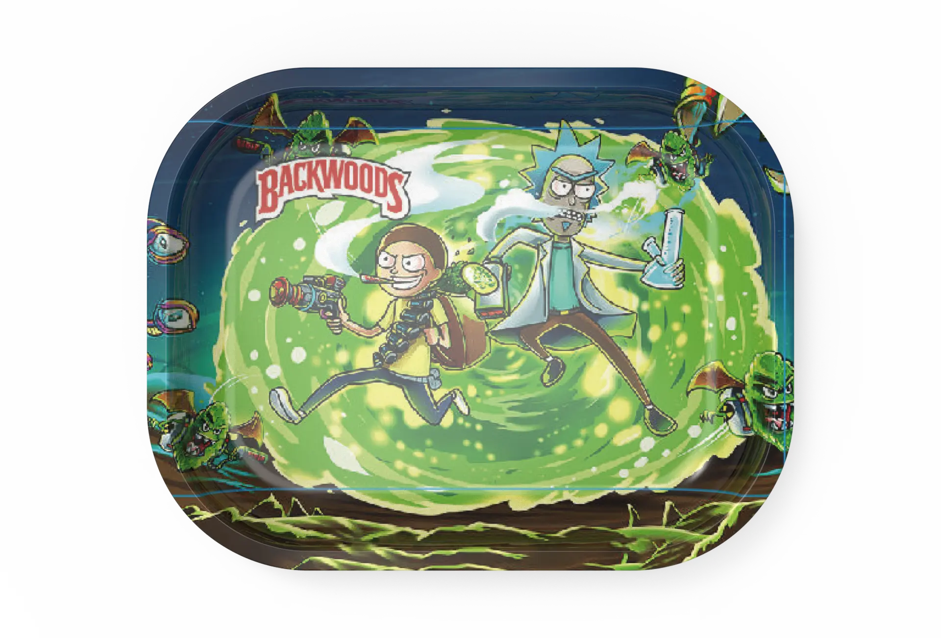 [T-1401-16] Rolling Tray18*14*1.5cm (Rick & Morty 2)