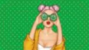 [T-1401-23] Rolling Tray18*14*1.5cm (Lady With Sunglass)