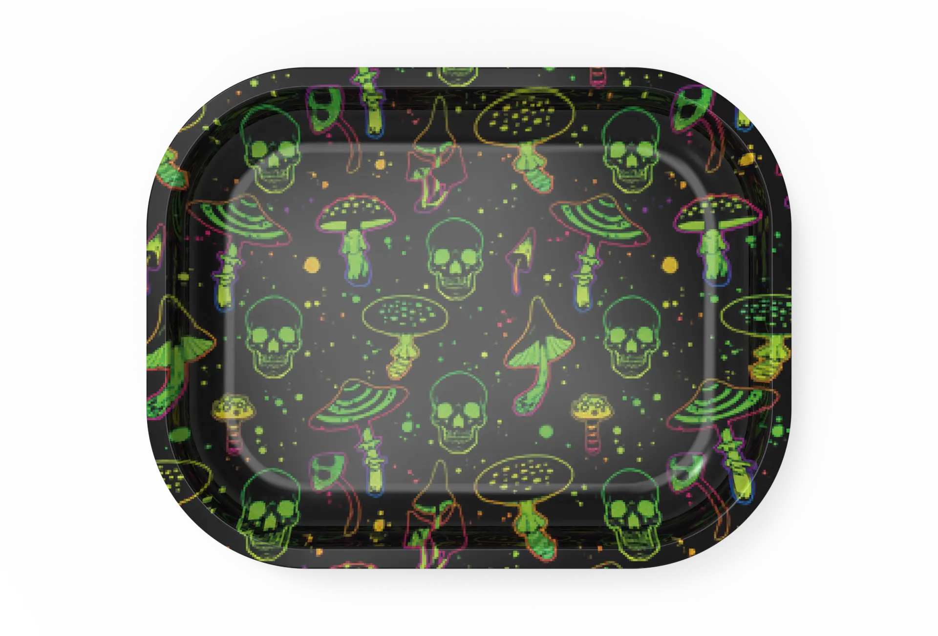 [T-1401-26] Rolling Tray18*14*1.5cm (Mushroom Skull)
