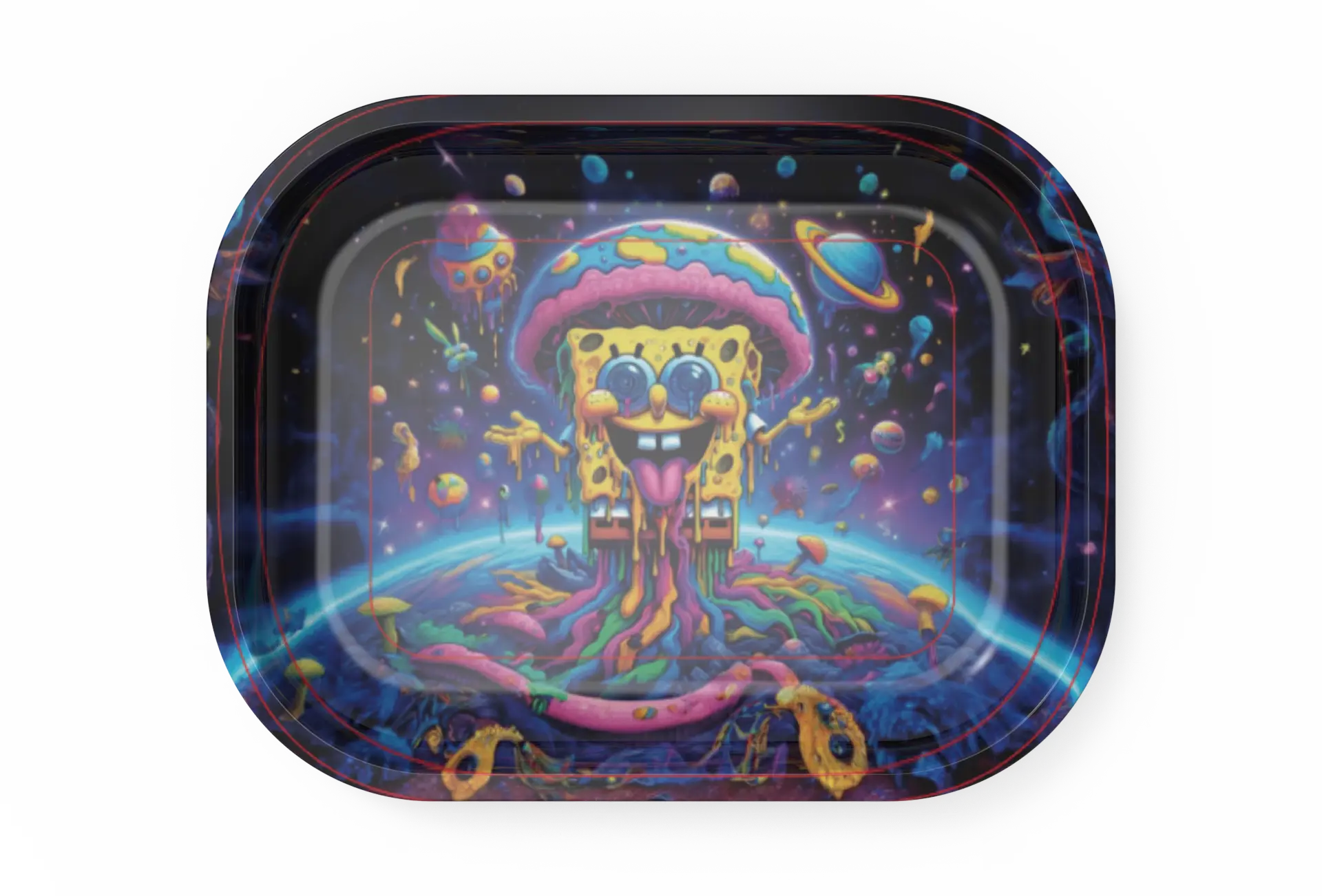 [T-1401-34] Rolling Tray18*14*1.5cm (Spongebob)