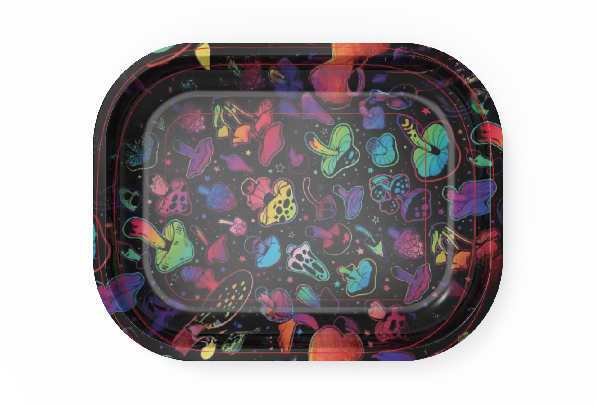 [T-1401-41] Rolling Tray18*14*1.5cm (Mushrooms 1)