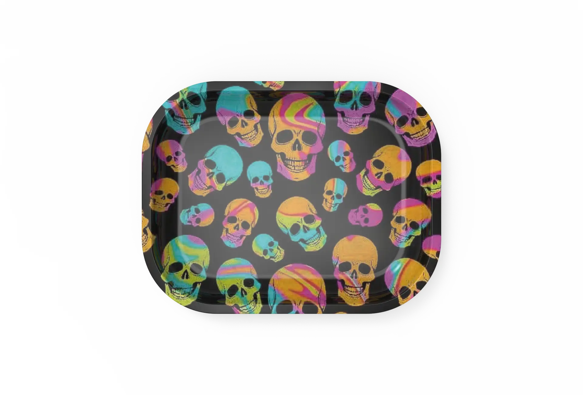 [T-1401-43] Rolling Tray18*14*1.5cm (Skulls 2)