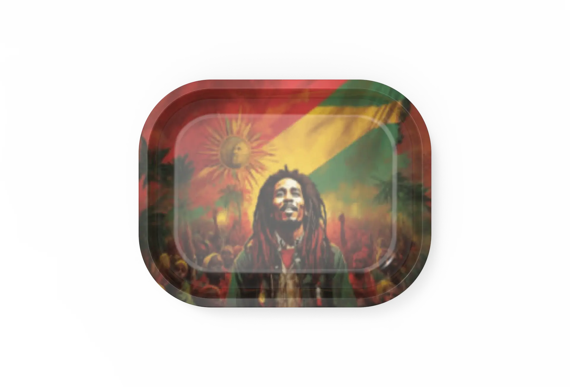 [T-1401-45] Rolling Tray18*14*1.5cm (Bomb Marley)