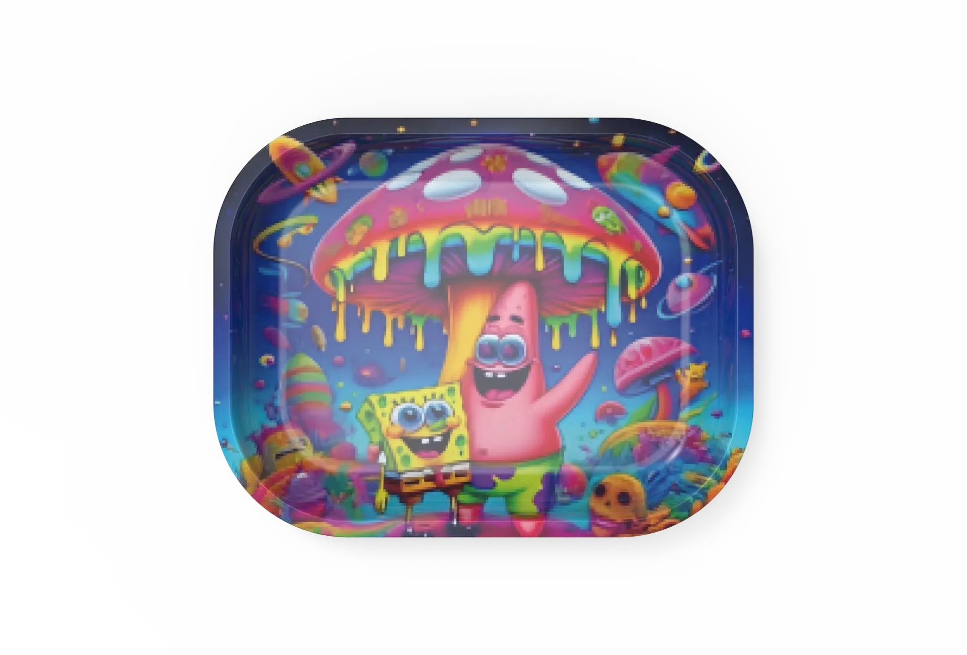 [T-1401-51] Rolling Tray18*14*1.5cm (Spongebob & Patrick)