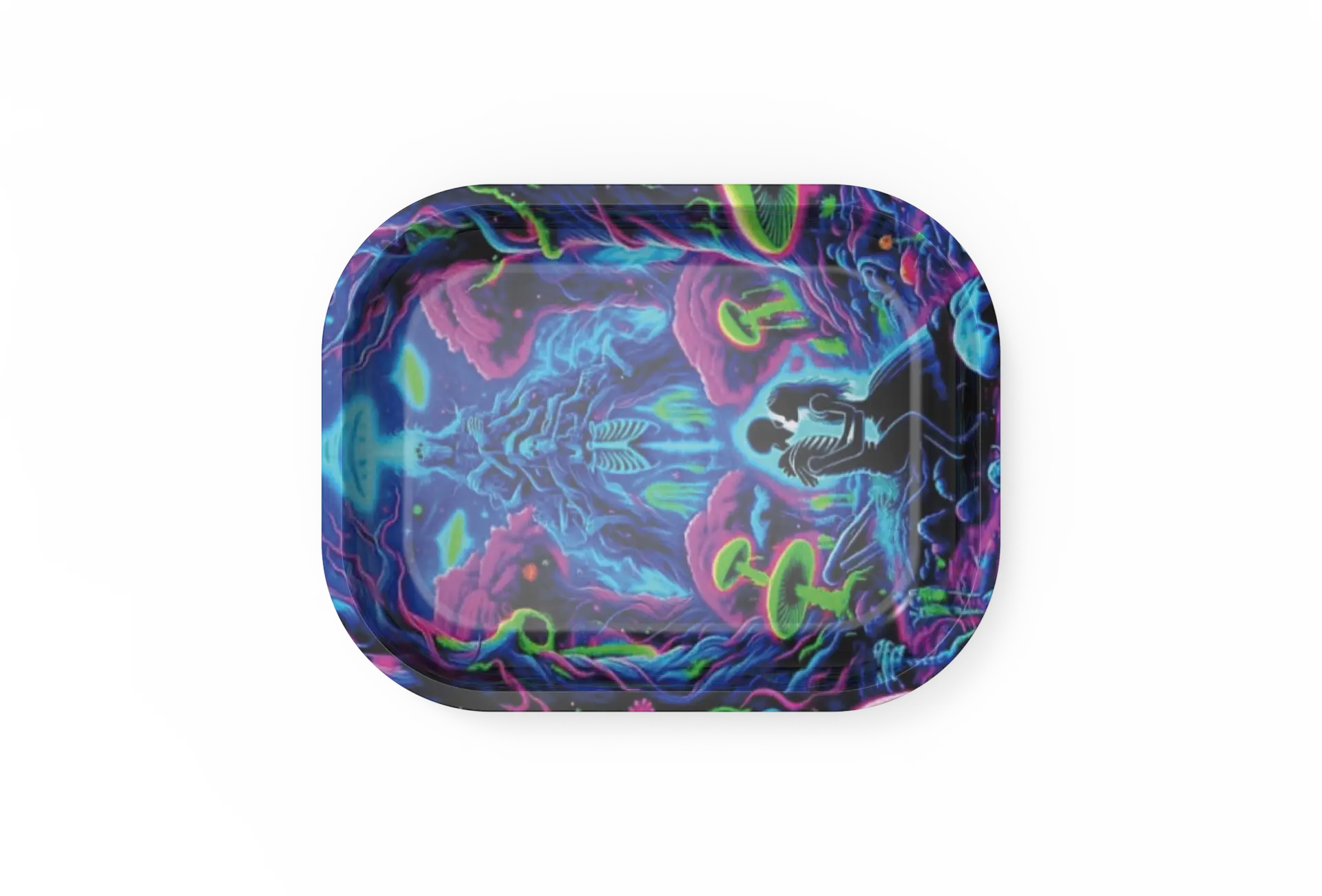 [T-1401-53] Rolling Tray18*14*1.5cm (Psychedlic Love)