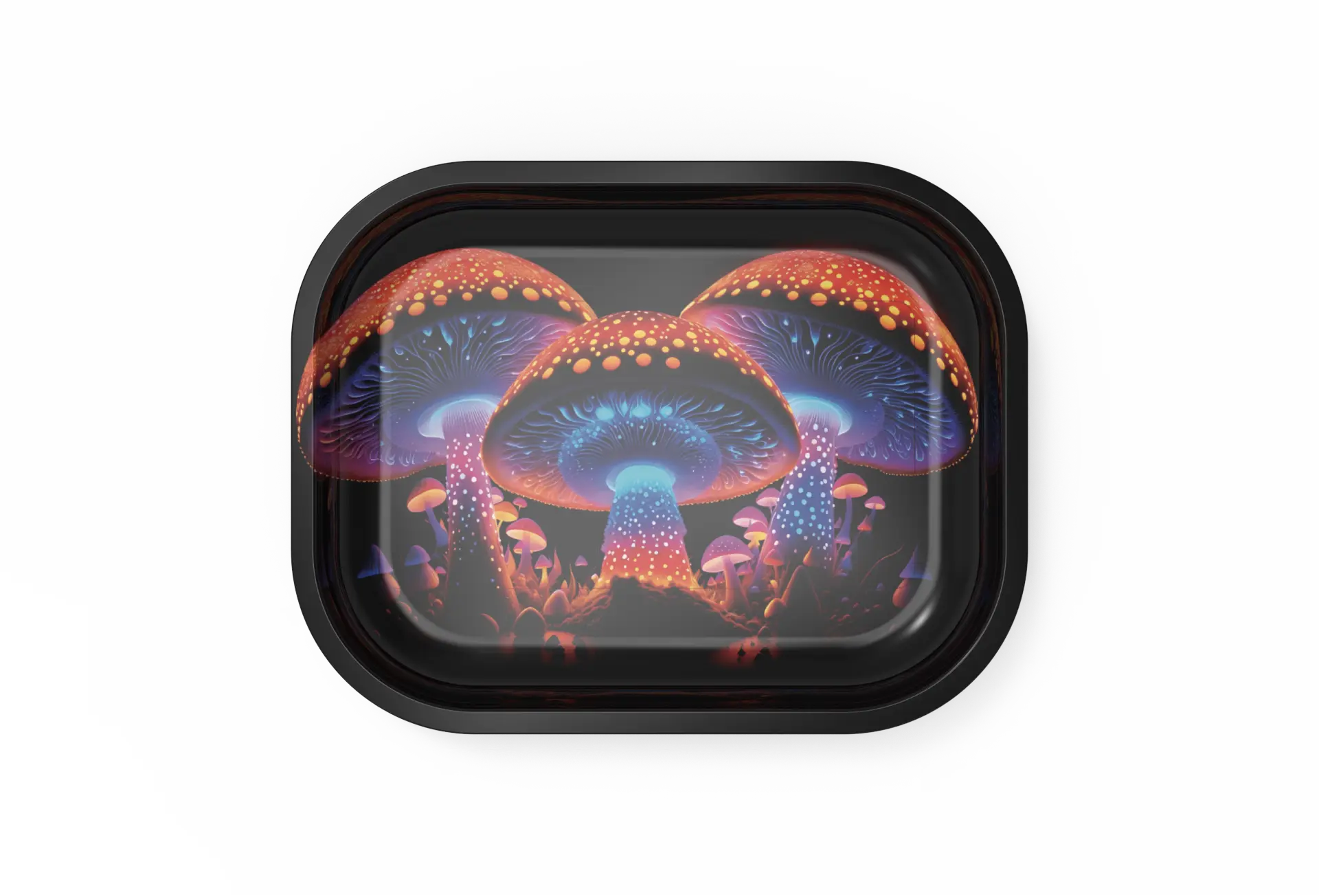 [T-1401-58] Rolling Tray18*14*1.5cm (3 Mushroom)