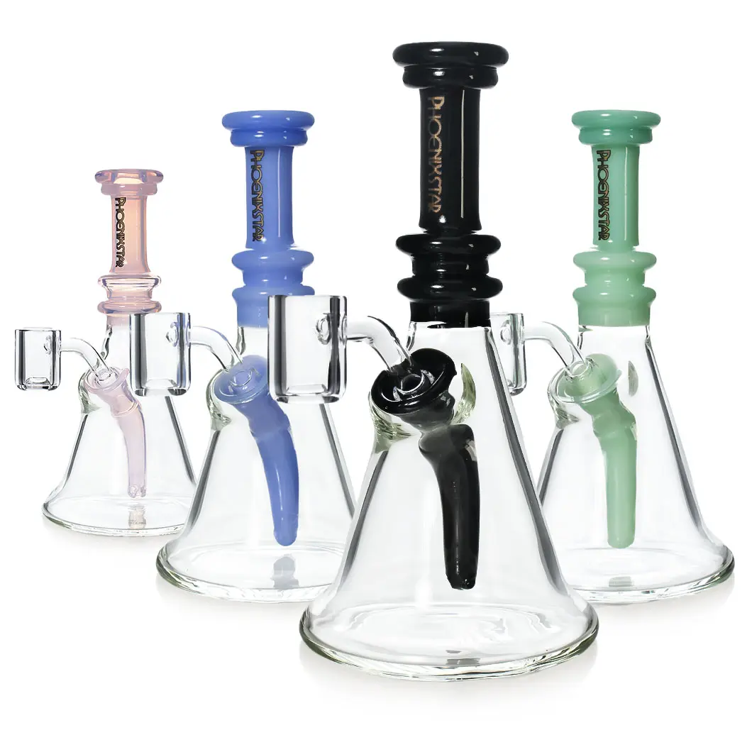 [T-1419-03] Phoenix Glass Water Pipe 14mm Quartz Banger Glass DAB Rig (HF406 7.5 Inch)