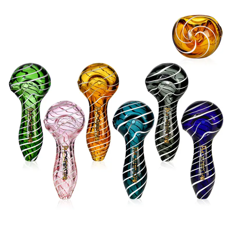 [T-1421-06] Phoenix Glass Handpipe (PGP127 4")