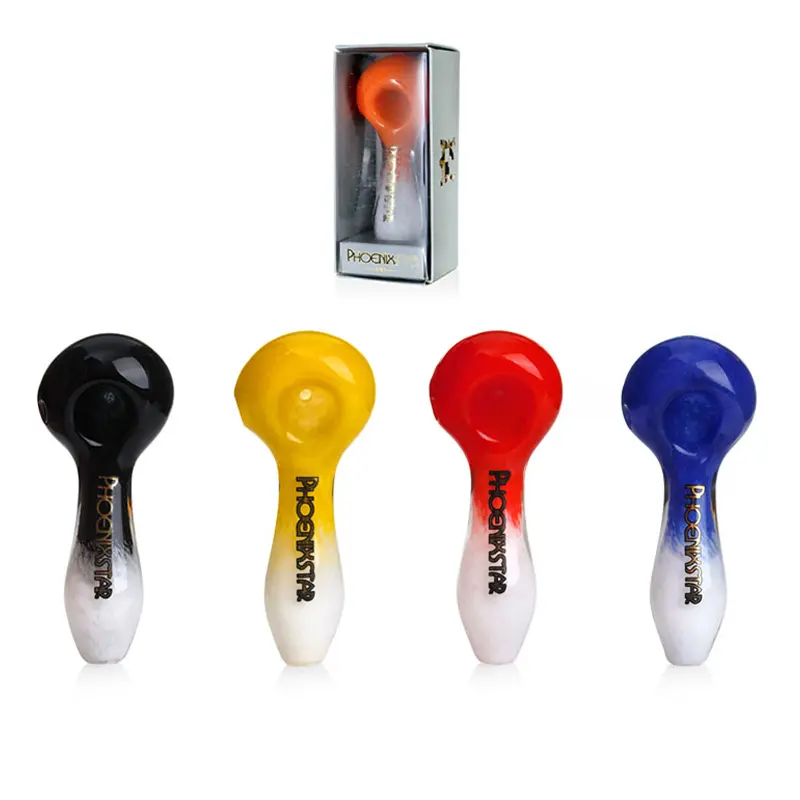 [T-1421-12] Phoenix Glass Handpipe (PGP109 4")