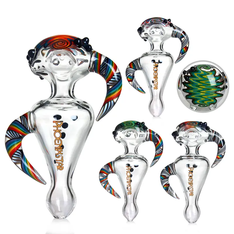 [T-1421-13] Phoenix Glass Handpipe (PGP24 5")