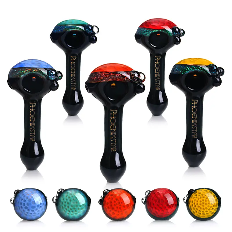 [T-1421-14] Phoenix Glass Handpipe (PGP31 4.8")