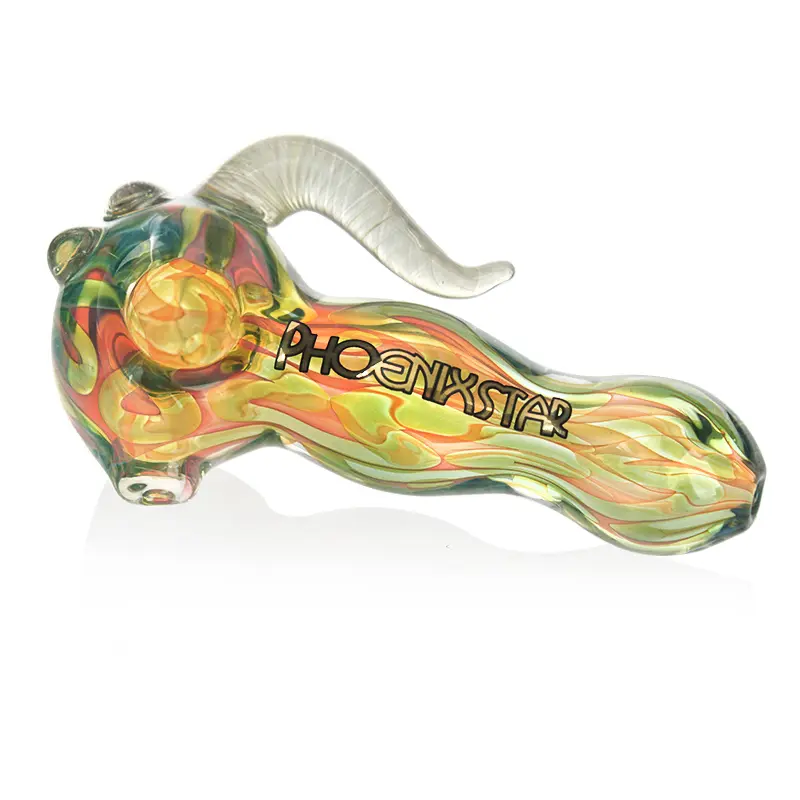 [T-1421-17] Phoenix Glass Handpipe (PGP43 4")