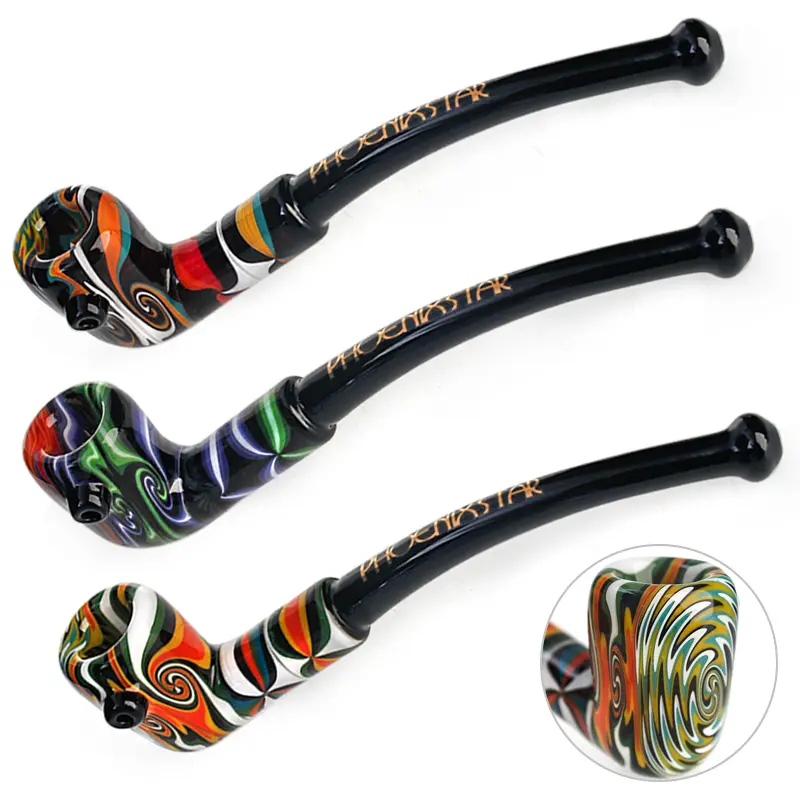 [T-1421-18] Phoenix Glass Handpipe (PGP51 7.5")