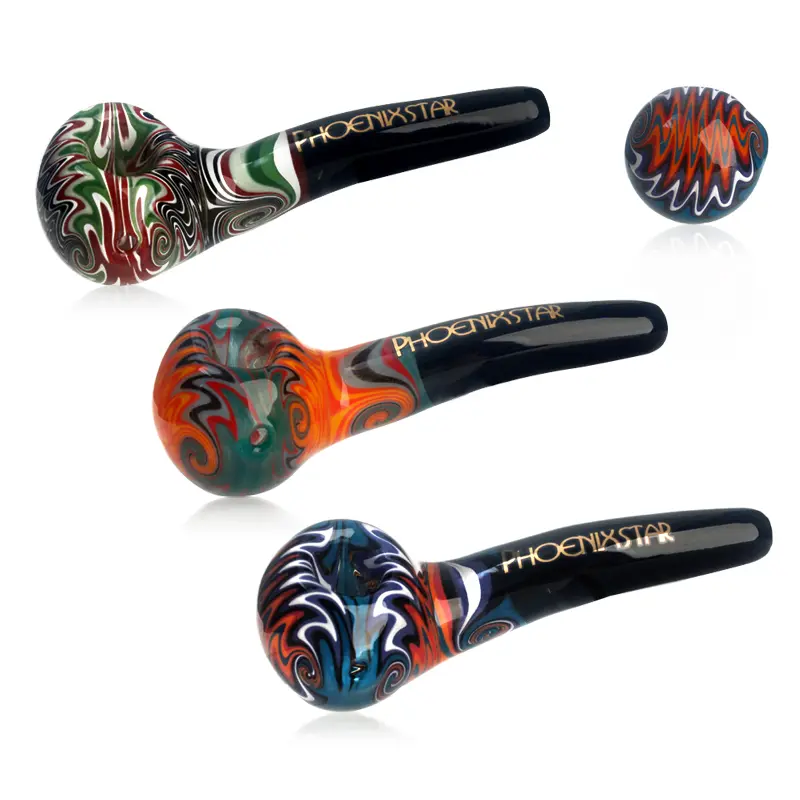 [T-1421-19] Phoenix Glass Handpipe (PGP56 4.9")